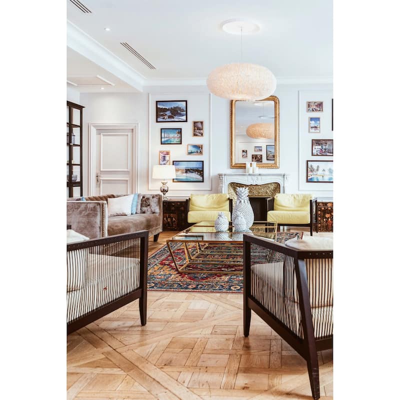 ECARPETGALLERY Hand-knotted Aryana Red Wool Rug - 6'7 x 8'4