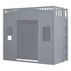 preview thumbnail 4 of 14, Elegant Design Twin Size House Loft Bed with Ladder & Wardrobe