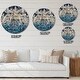 preview thumbnail 4 of 7, Designart 'Blue Vintage Crystal Chandelier' Oversized Shabby Chic Wall CLock