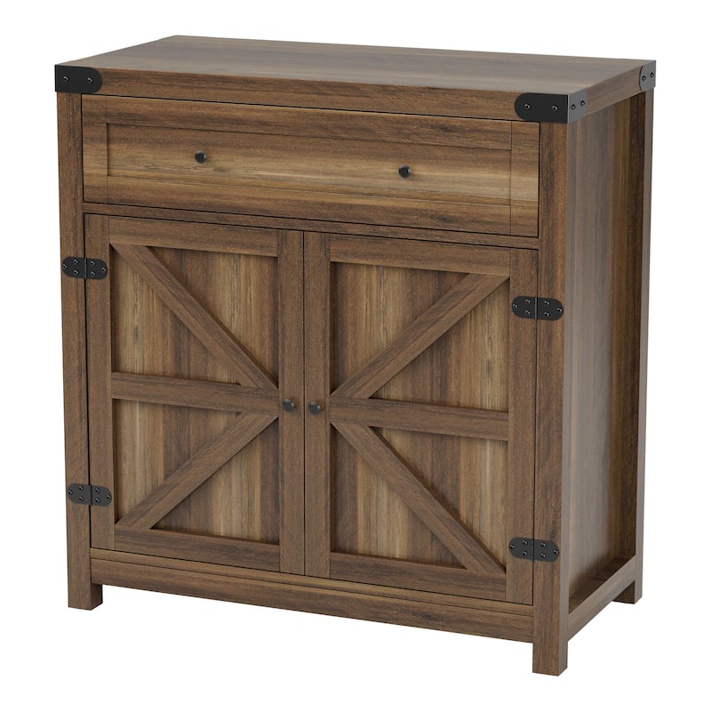Furniwell Storage Cabinet Modern Farmhouse Kitchen Sideboard