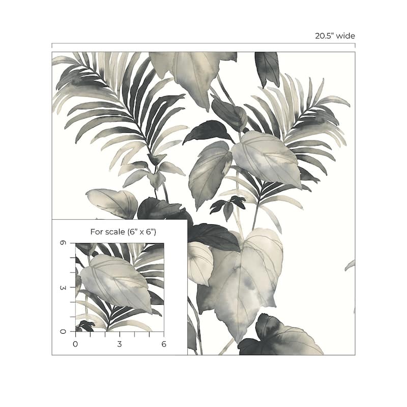 Harry & Grace Leaf Stripe Peel and Stick Wallpaper