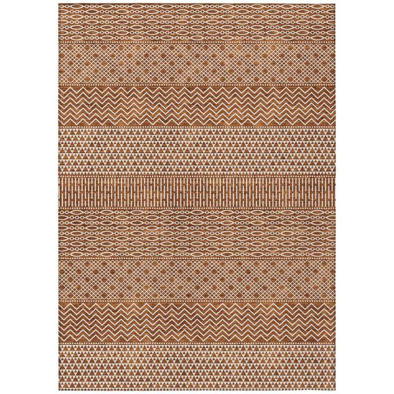 HomeRoots Chevron Modern Rectangle Outdoor Rug
