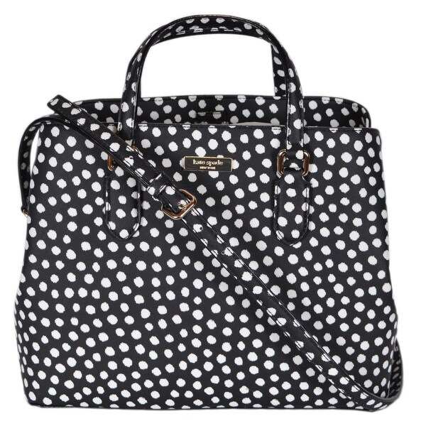 kate spade black and white polka dot purse