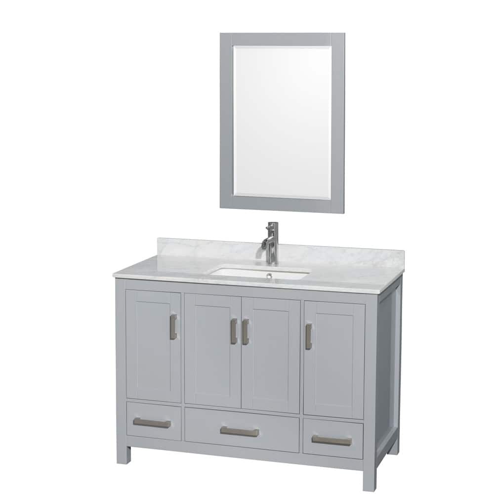 Wyndham Collection WCS141448SUNSM24 Sheffield 48" Free Standing Single