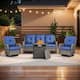 Option Grey Wicker / Blue Cusion