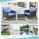 preview thumbnail 6 of 15, Outsunny 5-piece Wicker Patio Chairs, Ottomans, and Coffee Table Set