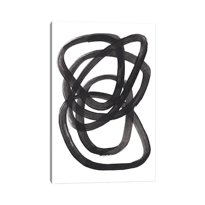 iCanvas "Ink Spiral Rings" by EnShape Canvas Print