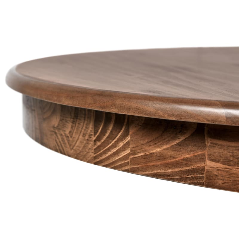 Maxwell 42" Round Pine Wood Dining Table in Brown Finish by Kosas Home