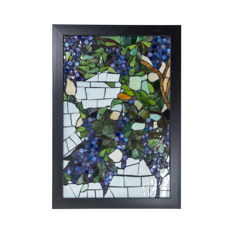 Grapevine Mosaic Art Glass Wall Panel