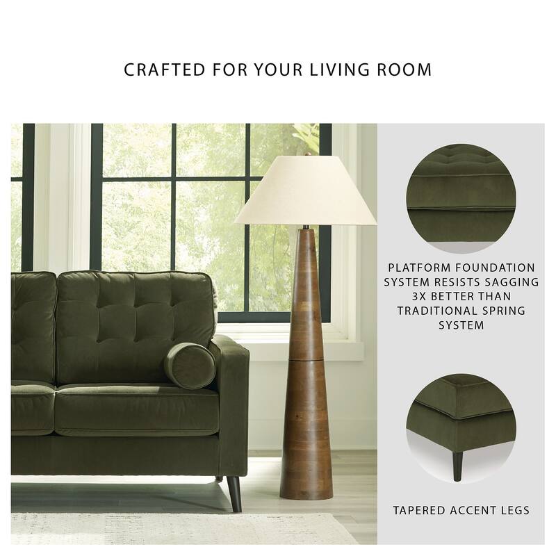 Signature Design by Ashley Reveon Lakes Green Loveseat - 61" W x 38" D x 38" H