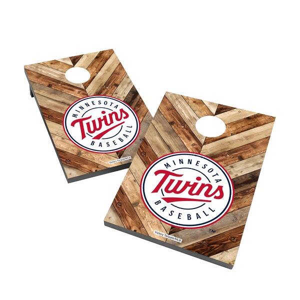 slide 2 of 5, Minnesota Twins 2x4 MLB Cornhole Bag Toss Include Carry Case