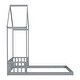 preview thumbnail 4 of 25, Full House-shaped Roof Headboard Floor Bed Kidsbed, Grey