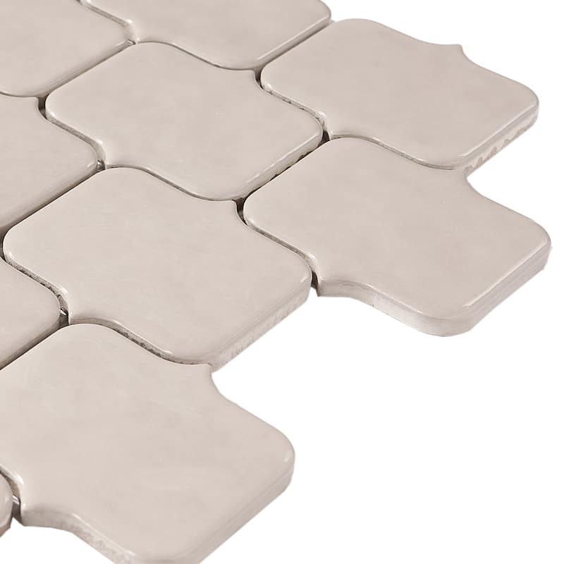 Modern Arabesque Glossy Porcelain Mosaic Tile