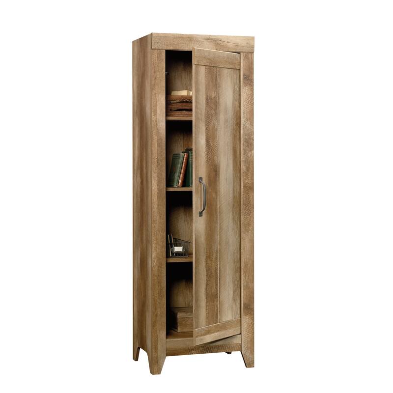Narrow Storage Cabinet, Brown finish