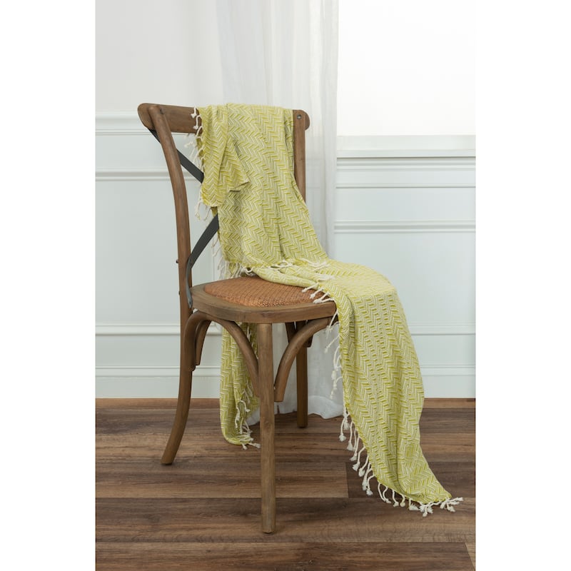 Rizzy Home Chevron Hand Loomed Woven Throw