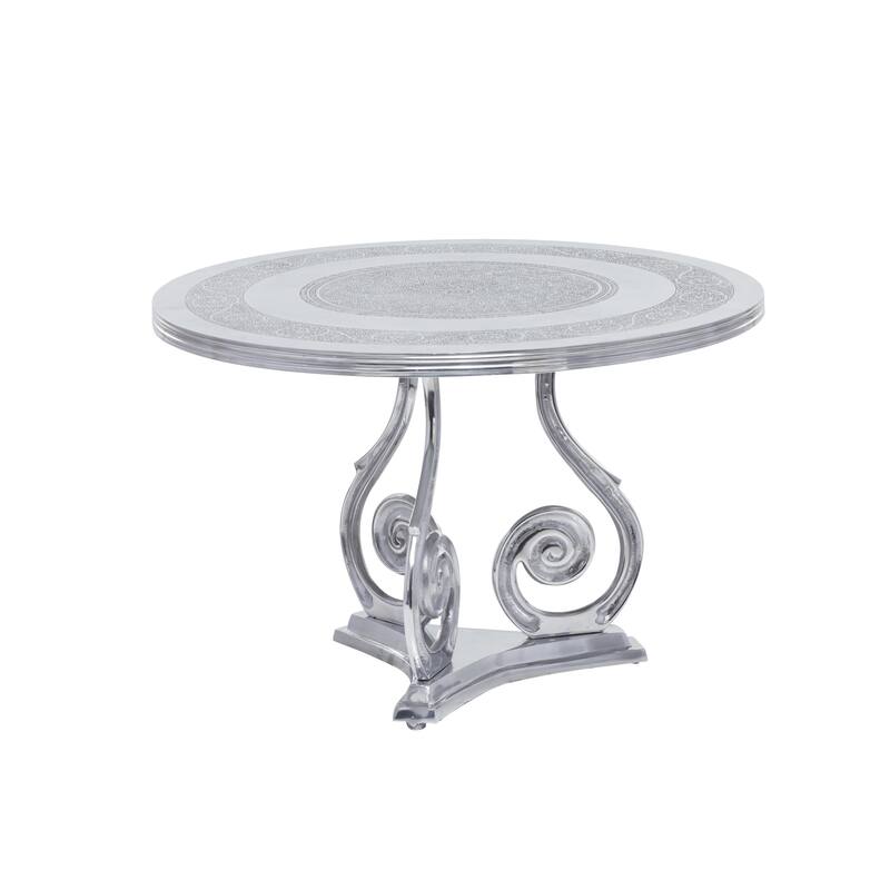 Aluminum Metal Coffee Table - Silver - Roche River Decor