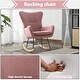 preview thumbnail 4 of 3, Modern Rocking Chair, Leisure Sofa Glider Chair, Comfy Accent Chair, Lounge Chair with High Backrest