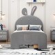 preview thumbnail 1 of 10, Rabbit-Shaped Twin Size Platform Bed with Drawers and Storage Pocket