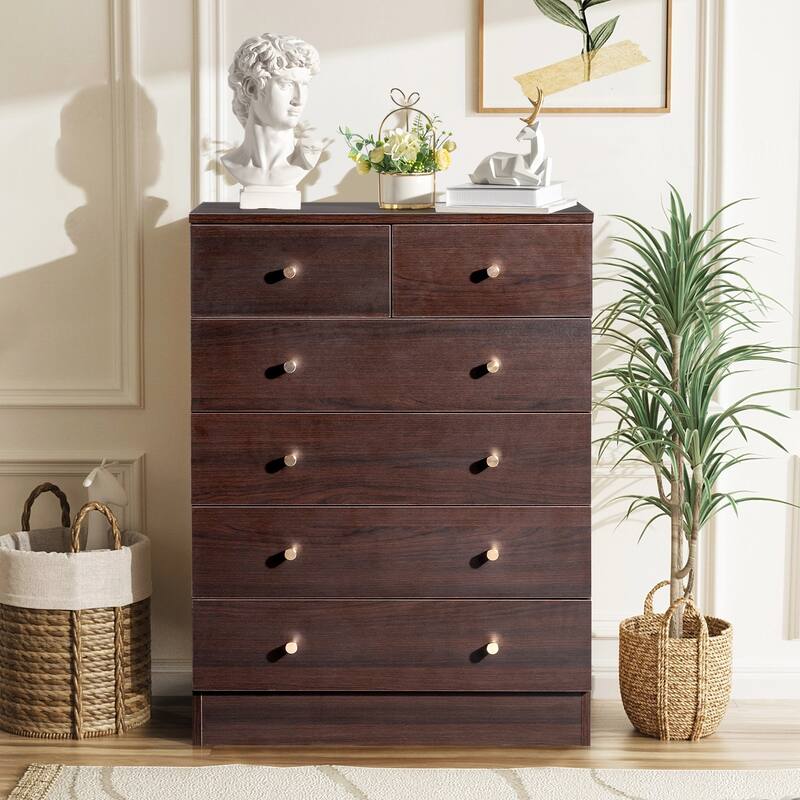 Modern Simple Dresser P2 Particle Board Storage for Bedroom, Living Room, or Home Office