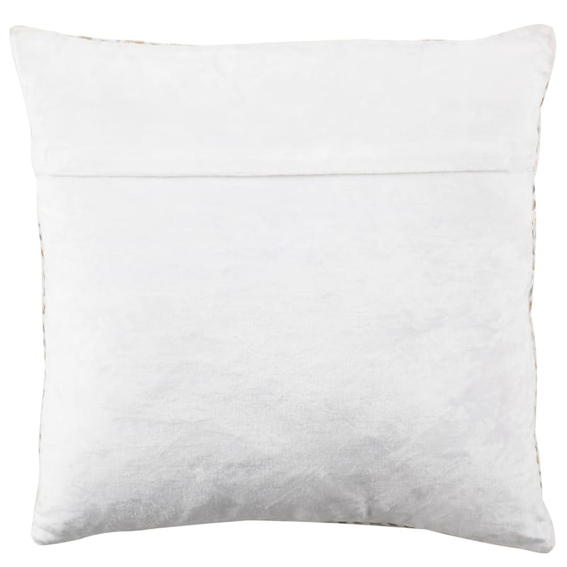 SAFAVIEH Nina 20-inch Metallic Grey/ White/ Gold Decorative Pillow