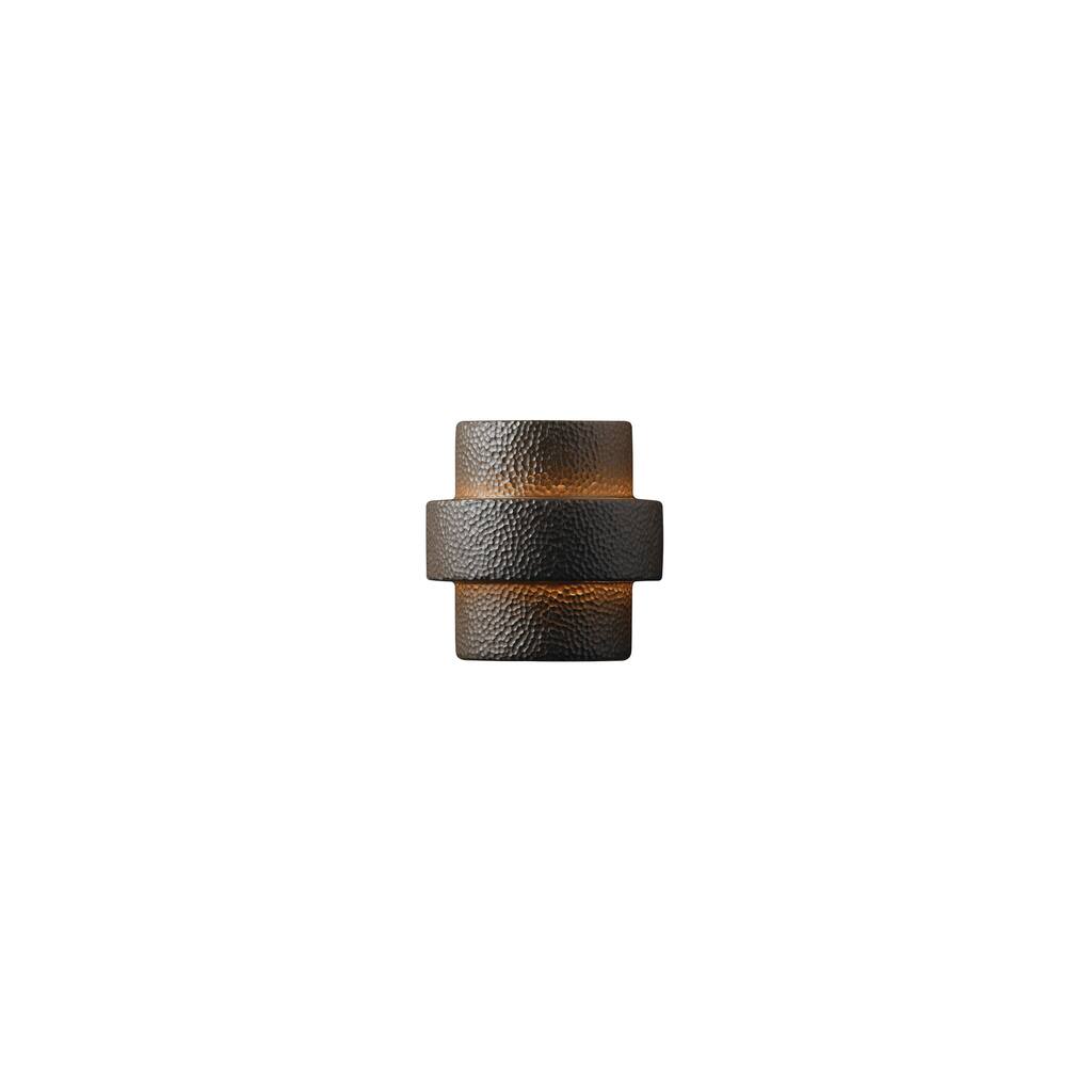 Justice Design Ambiance Iron Large Step Wall Sconce