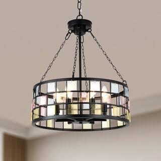 Bella Depot 6-light Pendant Light Modern Colored Chandelier with Adjustable Chian - 17.7"