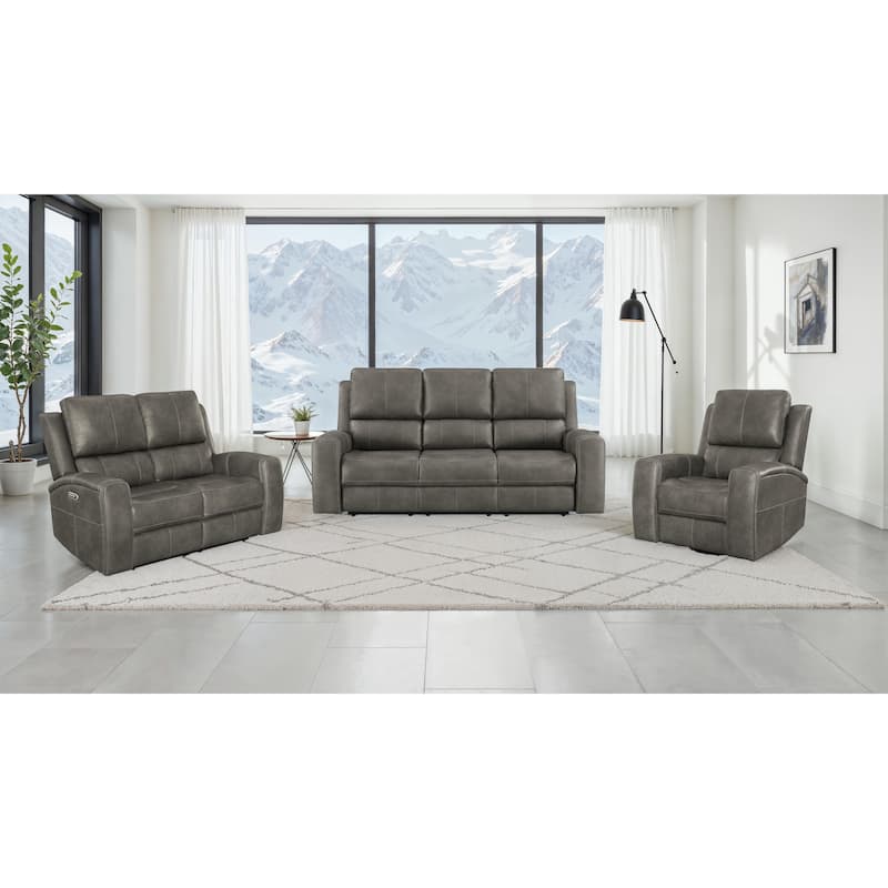 Brickston Triple Power Reclining Sofa Set