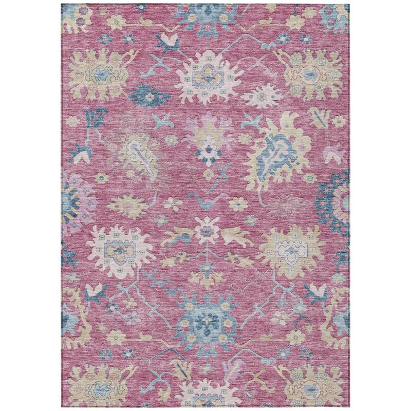 HomeRoots Floral Transitional Rectangle Outdoor Rug