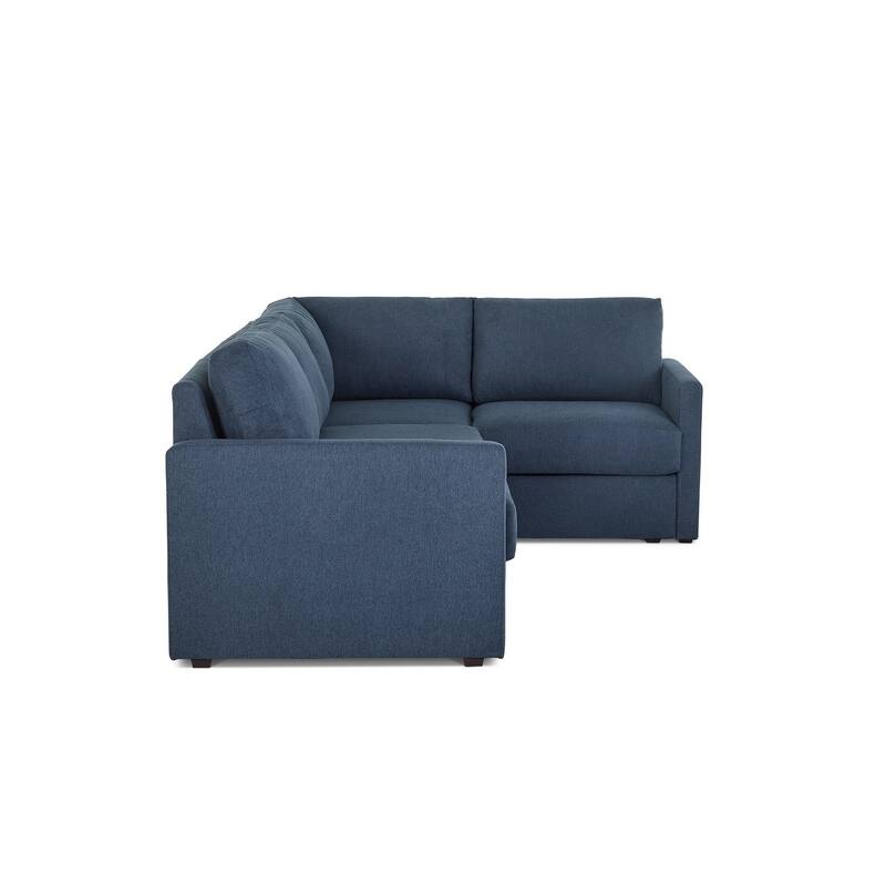 Flexsteel Fabric 4-Seat Modular Sectional in Light Tan