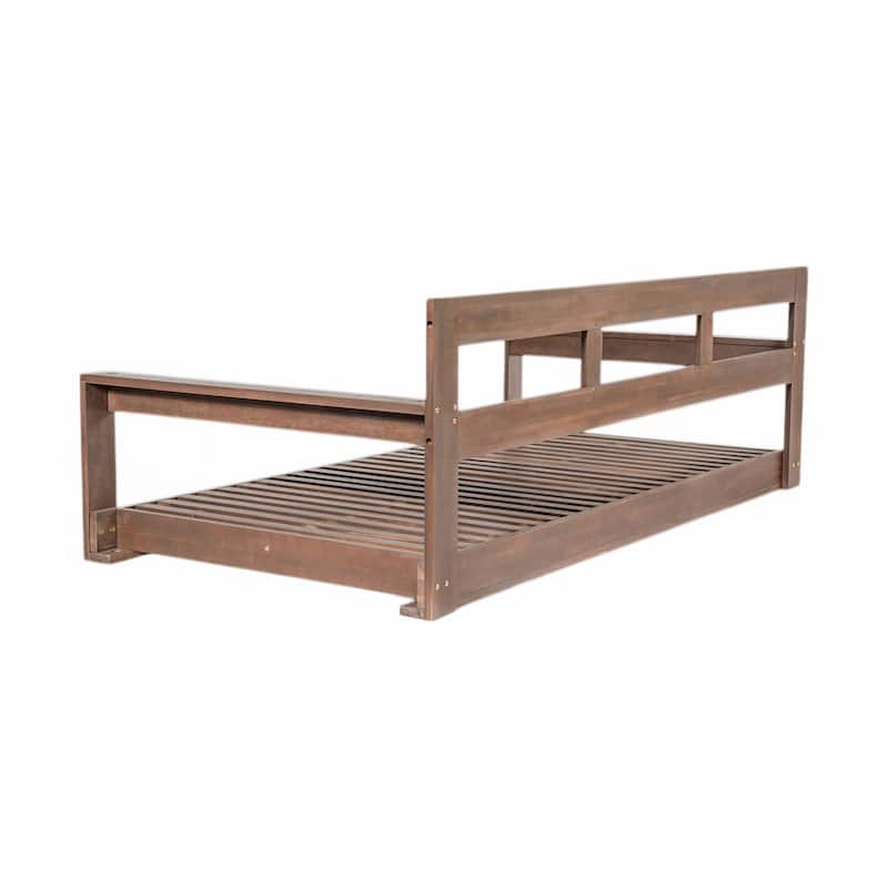 Patio Wooden Twin Size Porch Swing Daybed Frame
