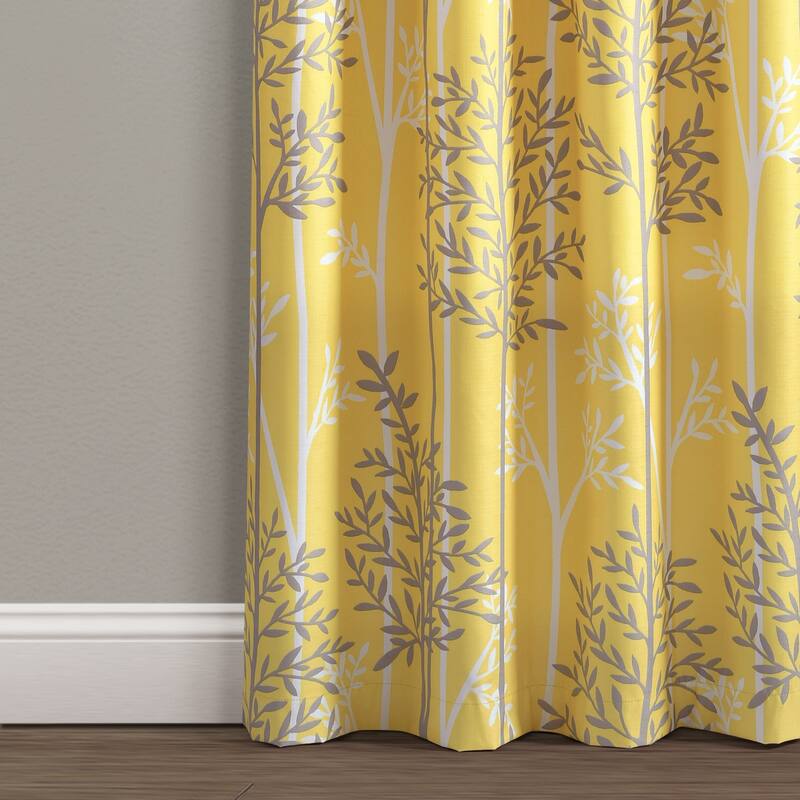 Lush Decor Linear Tree Insulated Blackout Window Curtain Panel Pair