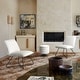 preview thumbnail 4 of 38, Industrial Upholstery Push-Back Lounge Chairs & Ottoman Set (2 Chairs & 1 Ottoman) White