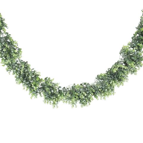6ft Frosted Green Artificial Spiral Eucalyptus Leaf Vine Plant Hanging Greenery Foliage Garland - 72" L x 6" W x 6" DP