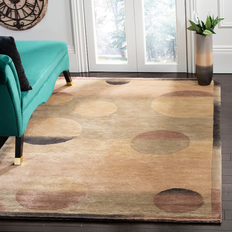 SAFAVIEH Couture Hand-knotted Tibetan Maella Modern Wool Rug - 5' x 7'6" - Multi