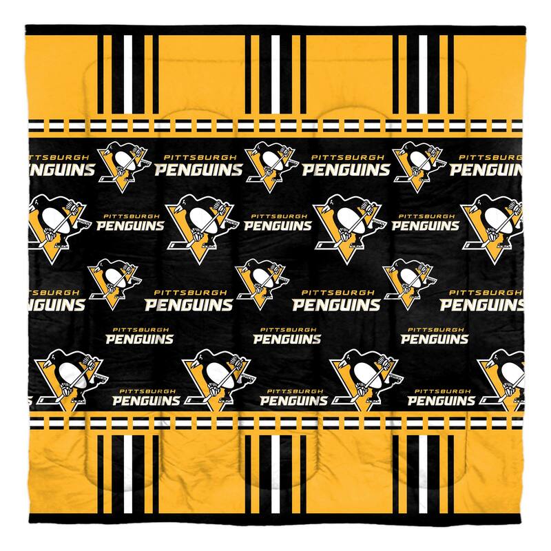 NHL Pittsburgh Penguins Rotary 5-piece Queen Bed in a Bag Set