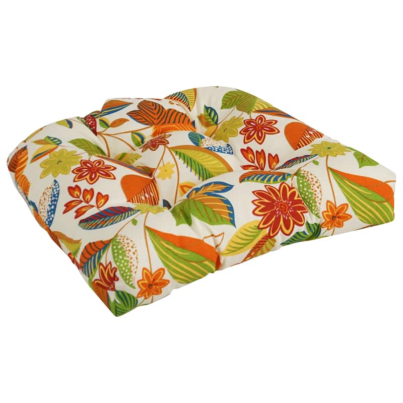 19-inch Rounded Back Indoor/Outdoor Chair Cushions (Set of 2) - 19" x 19"