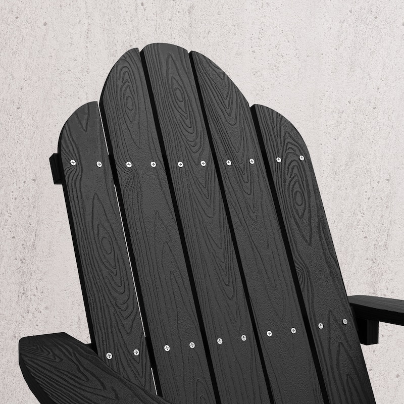 Plastic Poly Weather Resistant Outdoor Patio Adirondack Chair 2-Pack - 35"D x 30"W x 36.2"H