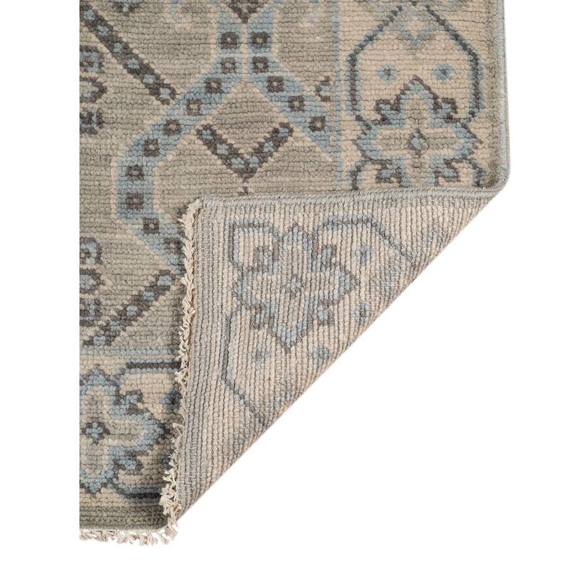 Blu Drayer Classic Geometric Hand-Knotted Area Rug