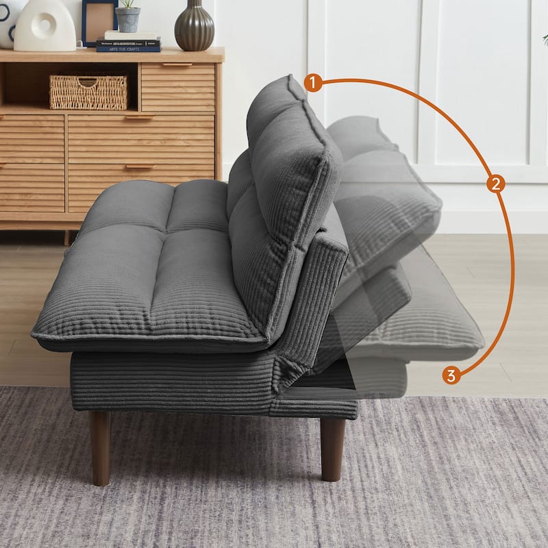 72.4" Armless Futon Sofa Bed
