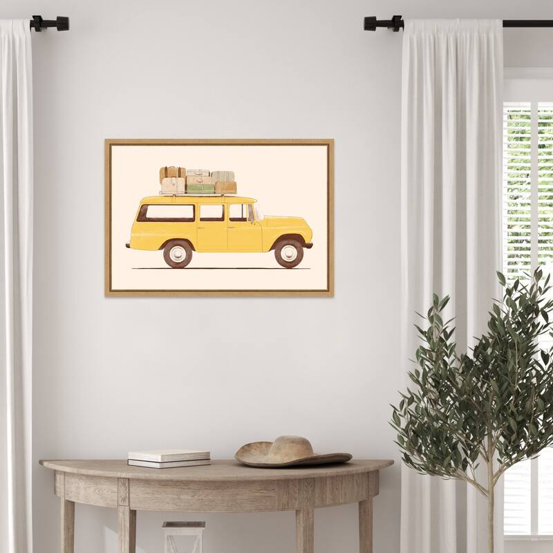 Summer Car by Florent Bodart (23 x 16 in.), Framed Canvas Wall Art Print