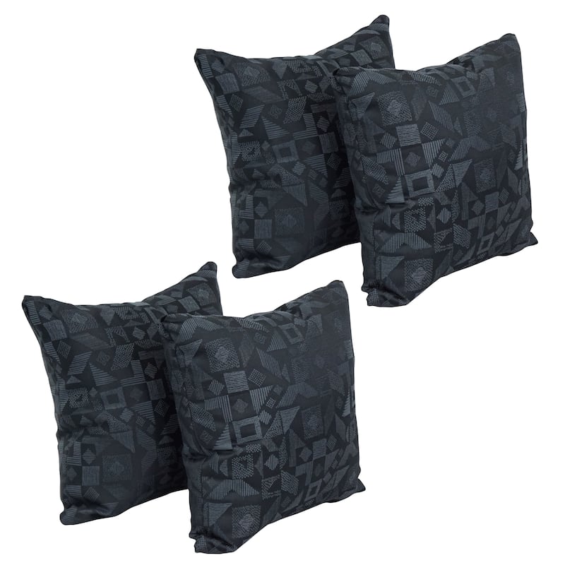 Blazing Needles 17-inch Square Throw Pillows (Set of 4) - Nina Jet