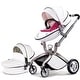 preview thumbnail 6 of 11, Hot Mom Stylish Baby Stroller: F22 Height-Adjustable Seat and Reclining Baby Carriage White