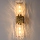 preview thumbnail 3 of 13, Luxmira Modern Luxury Glam Gold Large Bathroom Sconce with Art Glass for Hallway