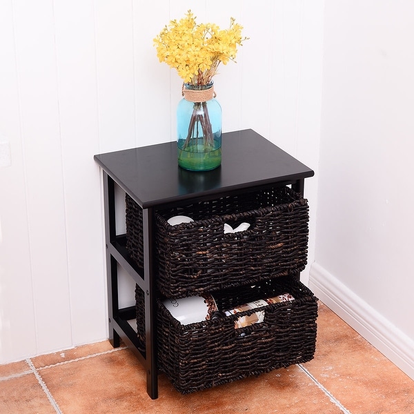 Costway Wood End Accent Table Home Furniture Living Room ...