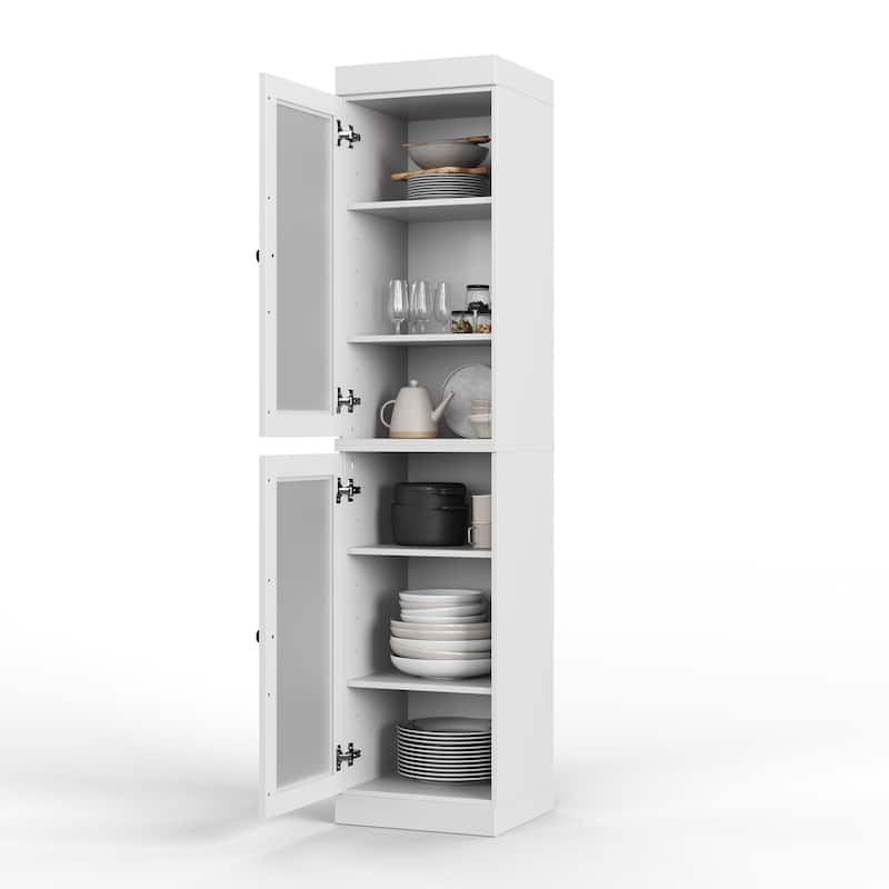 100% Solid Wood 16.5" Kitchen Pantry Cabinet with Doors by Palace Imports