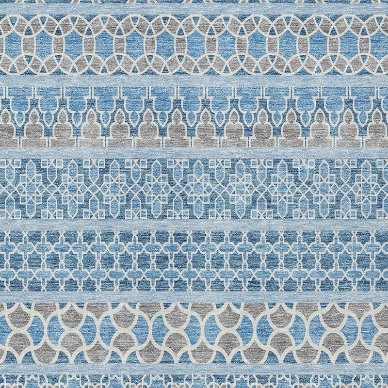 HomeRoots Quatrefoil Transitional Rectangle Outdoor Rug