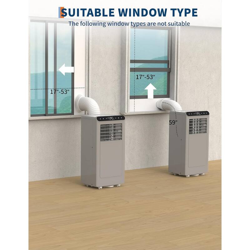 10,000 BTU Portable Air Conditioner, 3-in-1 Portable AC Unit with Fan & Dehumidifier Cools up to 450 Sq. Ft