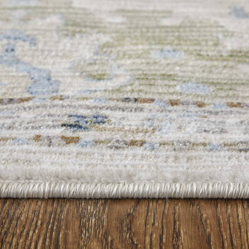 HomeRoots Floral Persian Runner Area Rug - 87.00 in. x 30.00 in. x 0.47 in.