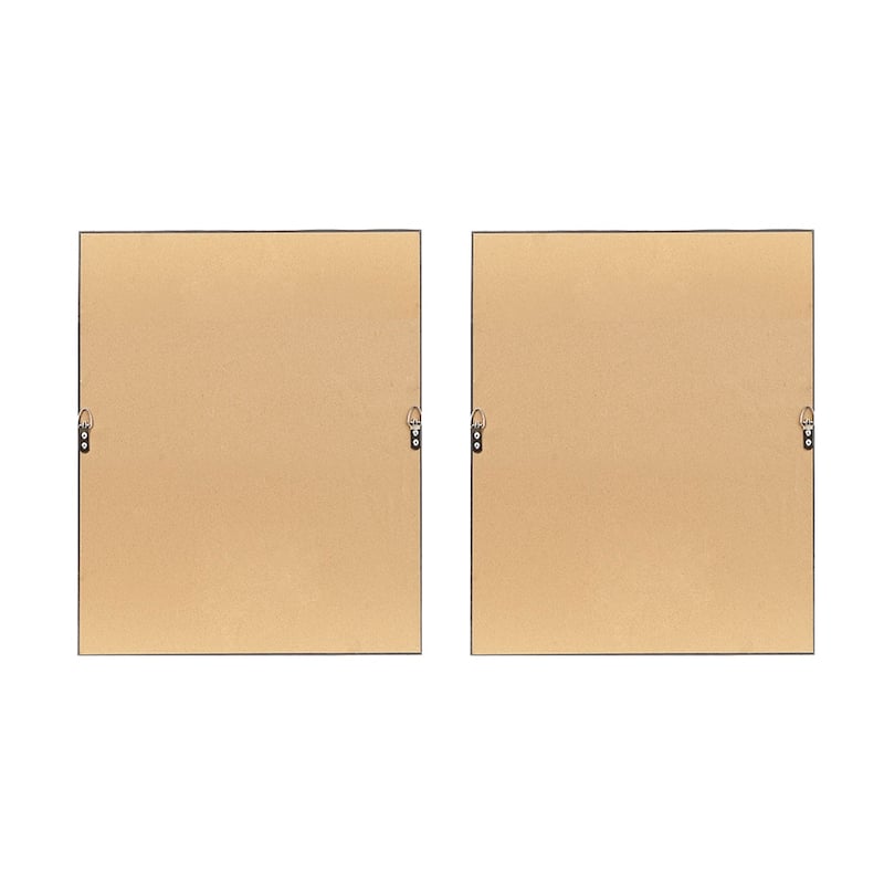 Sketch 2-piece Framed Glass and Matted Wall Art Set - Black