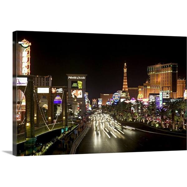 Shop Las Vegas At Night Canvas Wall Art Overstock 16379518